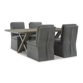 Ashley Furniture Krystanza Charcoal Weathered Gray 5pc Dining Room Set