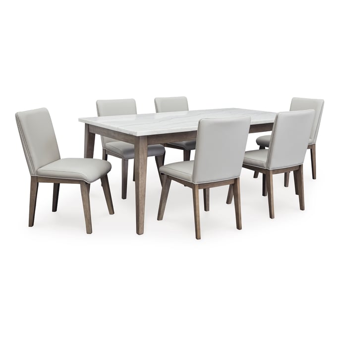 Ashley Furniture Loyaska Gray White 7pc Dining Room Set D789-DR-S2