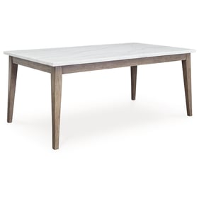 Ashley Furniture Loyaska White Brown Rectangular Dining Table