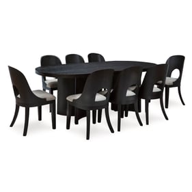 Ashley Furniture Rowanbeck Black Gray 9pc Dining Room Set With Side Chair