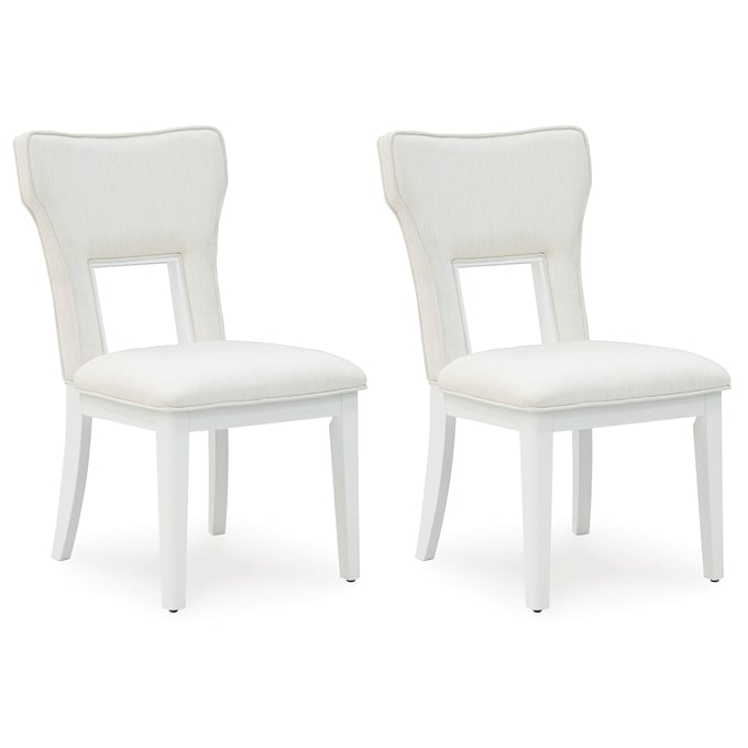 2 Ashley Furniture Chalanna White Dining Side Chairs D822-01