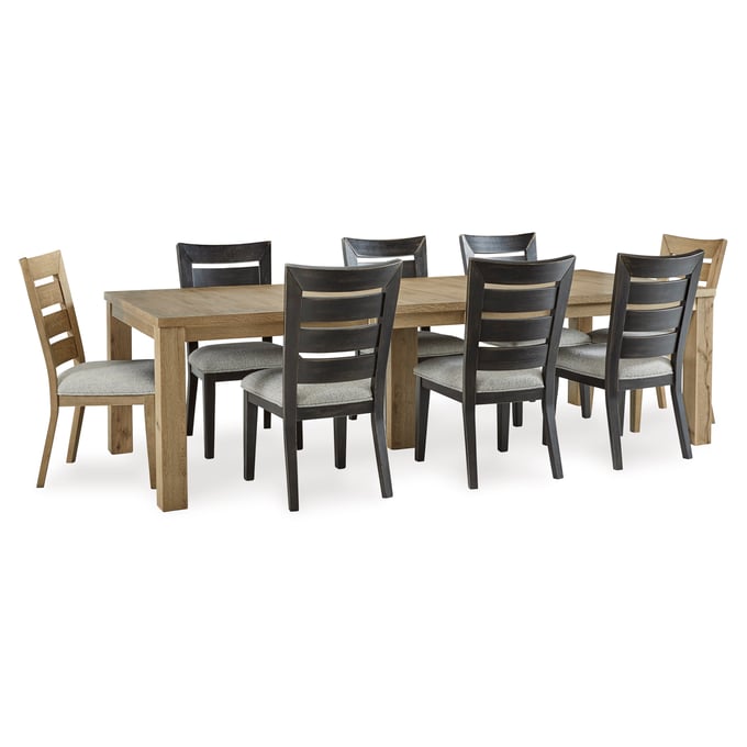 Ashley Furniture Galliden Black Light Brown 9pc Dining Room Set D841-35-DR-S5