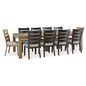 Ashley Furniture Galliden Black Light Brown 11pc Dining Room Set