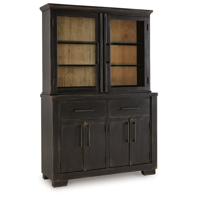 Ashley Furniture Galliden Black Dining Buffet And Hutch D841D3