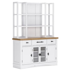 Ashley Furniture Ashbryn White Natural Dining Server And Hutch