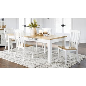 Ashley Furniture Ashbryn White Natural 5pc Dining Room Set