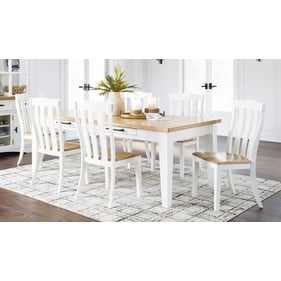 Ashley Furniture Ashbryn White Natural 7pc Dining Room Set