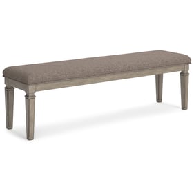 Ashley Furniture Lexorne Gray Upholstered Large Dining Bench