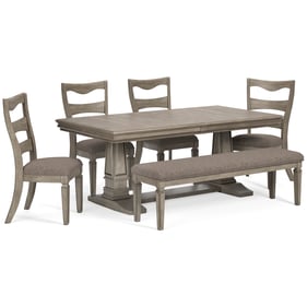 Ashley Furniture Lexorne Gray 6pc Dining Room Set