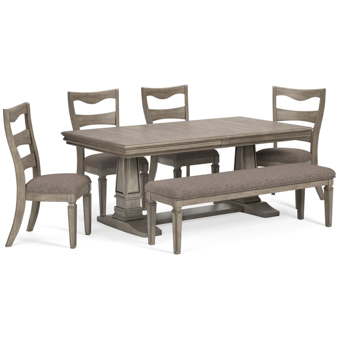 Ashley Furniture Lexorne Gray 6pc Dining Room Set D924-DR-S2