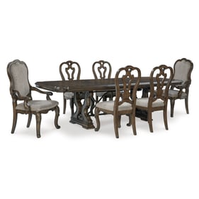 Ashley Furniture Maylee Dark Brown 7pc Dining Room Set