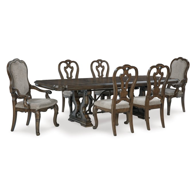 Ashley Furniture Maylee Dark Brown 7pc Dining Room Set D947-DR-S2