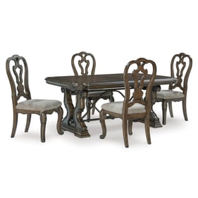 Ashley Furniture Maylee Dark Brown 5pc Dining Room Set