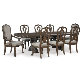 Ashley Furniture Maylee Dark Brown 9pc Dining Room Set