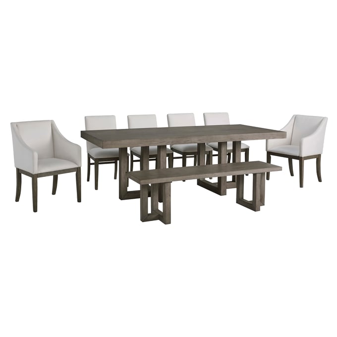 Ashley Furniture Anibecca Off White Gray 8pc Dining Room Set With Arm Chair D970-DR-S7