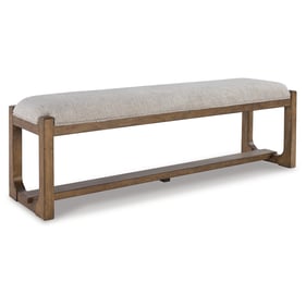 Ashley Furniture Cabalynn Oatmeal Light Brown Large Dining Bench