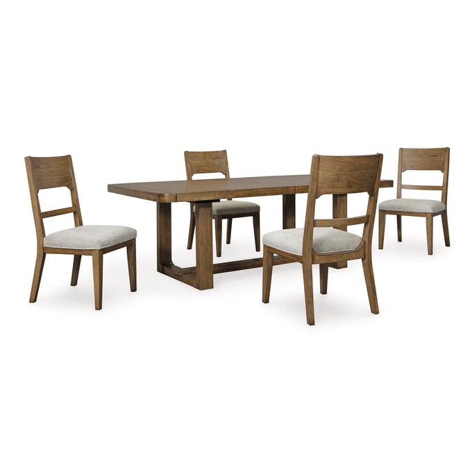 Ashley Furniture Cabalynn Oatmeal Light Brown 5pc Dining Room Set D974-DR-S1