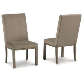 2 Ashley Furniture Chrestner Gray Brown Dining Side Chairs