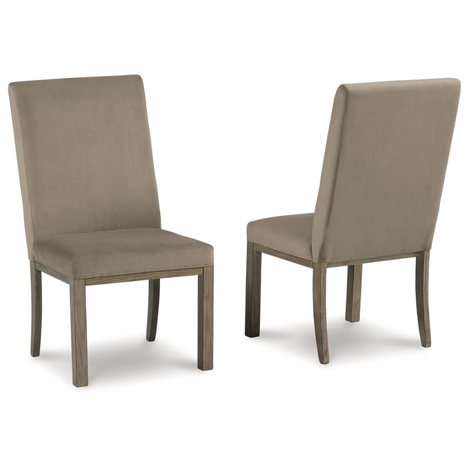 2 Ashley Furniture Chrestner Gray Brown Dining Side Chairs D983-01