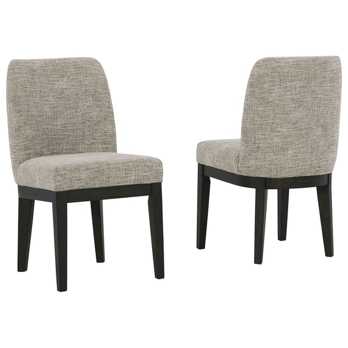 2 Ashley Furniture Burkhaus Beige Brown Dining Side Chairs D984-01