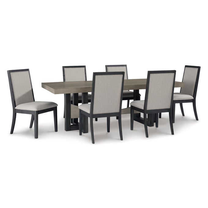 Ashley Furniture Foyland Light Gray Brown 7pc Dining Room Set D989-DR-S2