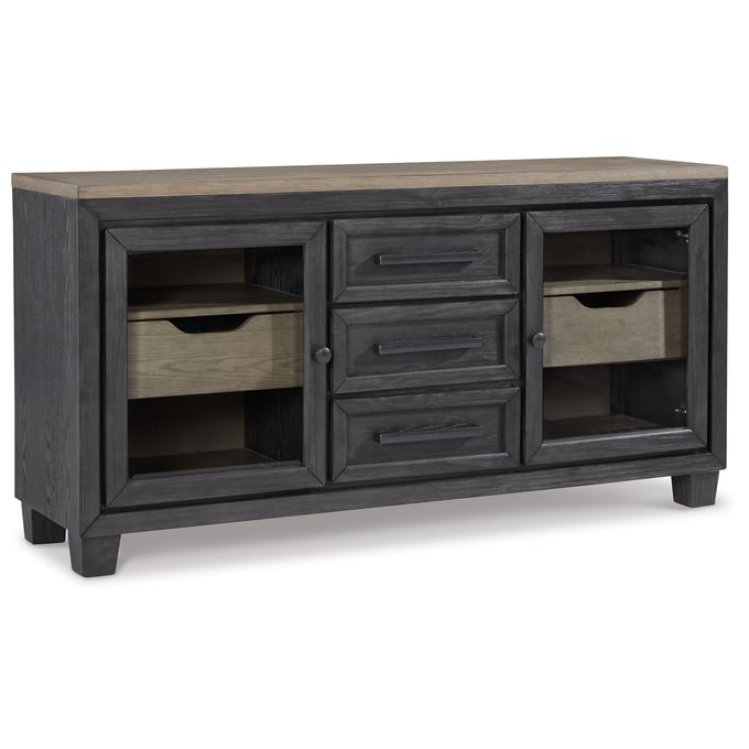 Ashley Furniture Foyland Black Brown Dining Room Server D989-60