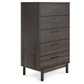 Ashley Furniture Brymont Dark Gray Five Drawer Chest