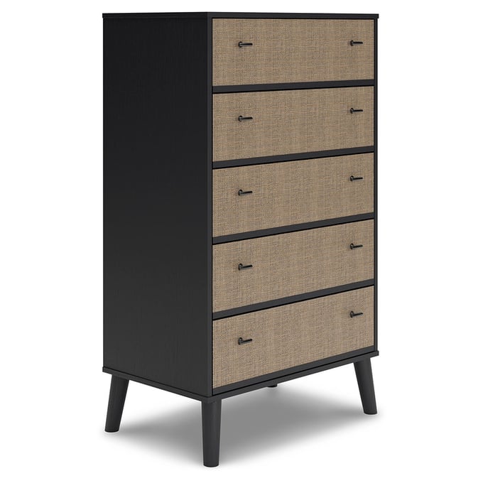 Ashley Furniture Charlang Matte Black Five Drawer Chest EB1198-245