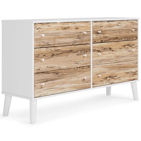 Ashley Furniture Piperton Brown White Six Drawer Dresser