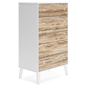 Ashley Furniture Piperton Brown White Five Drawer Chest