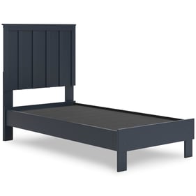 Ashley Furniture Simmenfort Navy Blue Twin Platform Panel Bed