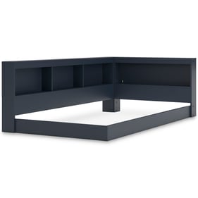 Ashley Furniture Simmenfort Navy Blue Twin Bookcase Storage Bed