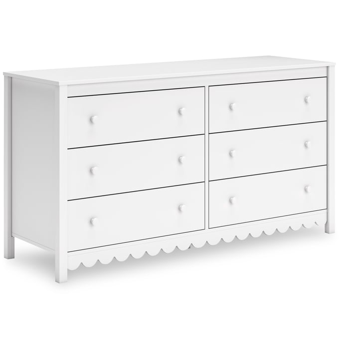 Ashley Furniture Hallityn White Six Drawer Dresser EB1810-231