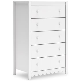 Ashley Furniture Hallityn White Five Drawer Chest