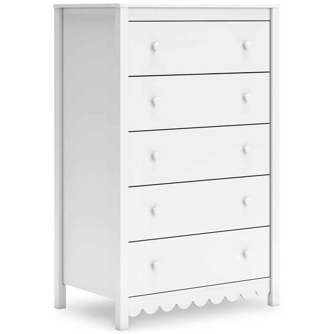 Ashley Furniture Hallityn White Five Drawer Chest EB1810-245