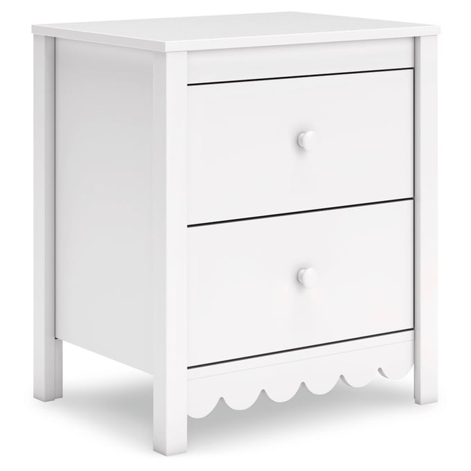 Ashley Furniture Hallityn White Two Drawer Night Stand EB1810-292