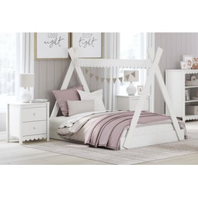 Ashley Furniture Hallityn White 2pc Bedroom Set With Full Tent Bed