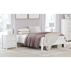 Ashley Furniture Hallityn White 2pc Bedroom Set With Full Platform Bed