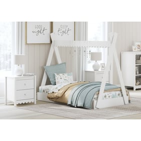 Ashley Furniture Hallityn White 2pc Bedroom Set With Twin Tent Bed