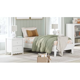 Ashley Furniture Hallityn White 2pc Bedroom Set With Twin Platform Bed