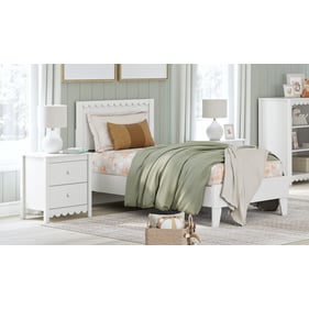 Ashley Furniture Hallityn White 2pc Bedroom Set With Twin Panel Bed