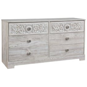 Ashley Furniture Paxberry Whitewash Six Drawer Dresser