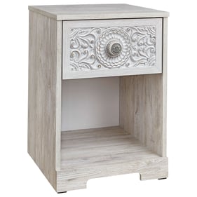 Ashley Furniture Paxberry Whitewash Wood One Drawer Night Stand