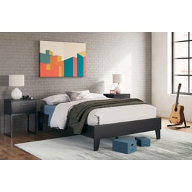 Ashley Furniture Socalle Black 2pc Bedroom Set With Full Platform Bed