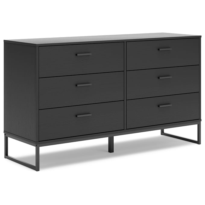 Ashley Furniture Socalle Black Six Drawer Dresser EB1865-231