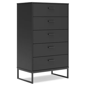 Ashley Furniture Socalle Black Five Drawer Chest