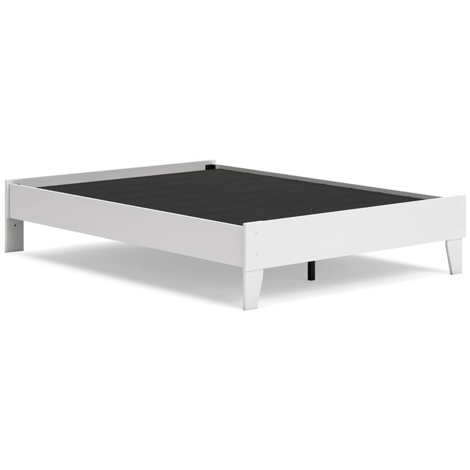 Ashley Furniture Socalle Matte White Full Platform Bed EB1867-112