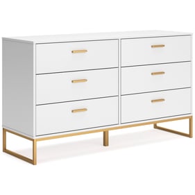 Ashley Furniture Socalle Matte White Six Drawer Dresser