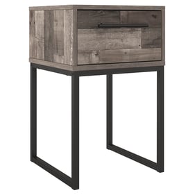 Ashley Furniture Neilsville Black Gray Wood One Drawer Night Stand