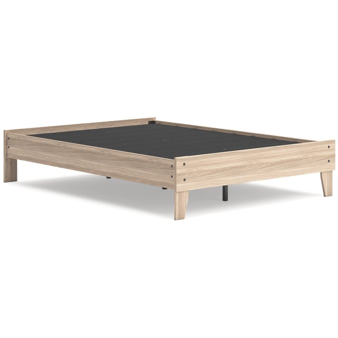 Ashley Furniture Battelle Tan Full Platform Bed EB3929-112